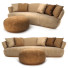 Sofa i pufa Giorgetti Solemyidae - Titanum studio