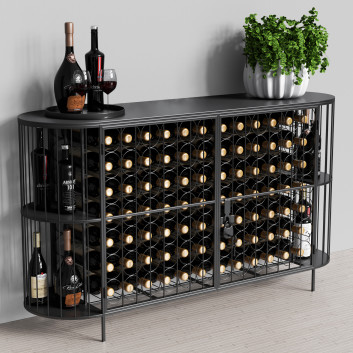 Konsolentisch und Flaschen Wine Enthusiast Margaux Wine