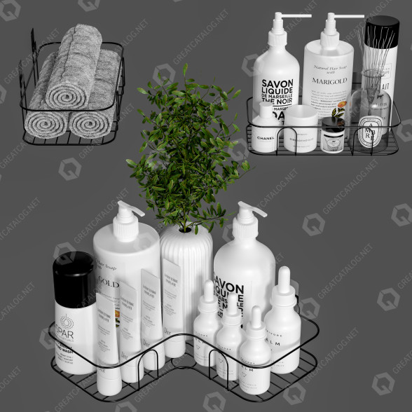 Dekor Bathroom Accessories Set 8 3D-Modell
