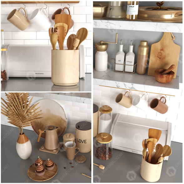 Декор Kitchen Set Pack 1 3D модель