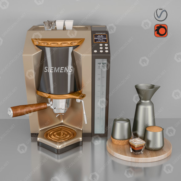 Máquina de café Siemens Beige Modelo 3D