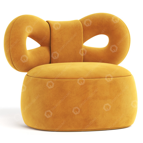 Fotel Qeeboo Milano Ribbon model 3D