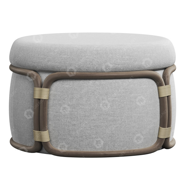Pouf Ethimo Rotin 3D model