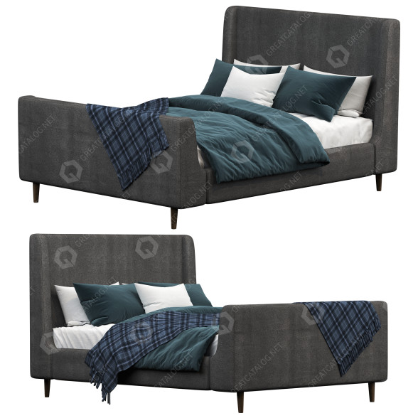 Bett Modway Aubree Queen 3D-Modell