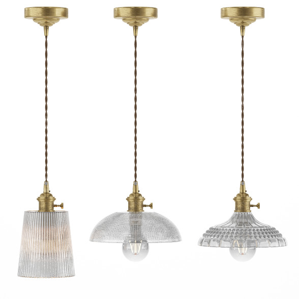 Підвісні світильники Focal Decor Vintage Textured Glass 3D модель