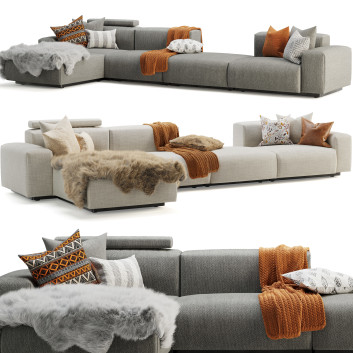 Диван  Vitra Soft Four-Seater 3D модель