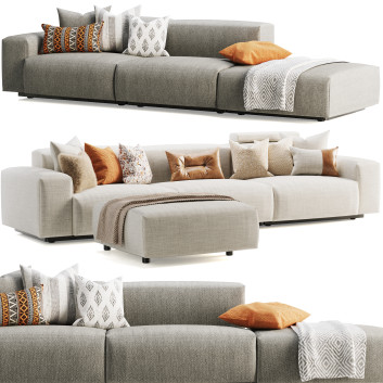 Диван  Vitra Soft Three-Seater 3D модель