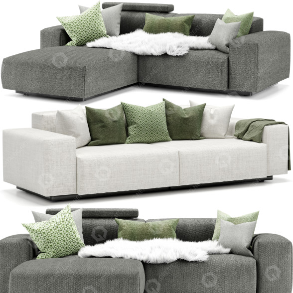 Дивани Vitra Soft Two-Seater 3D модель