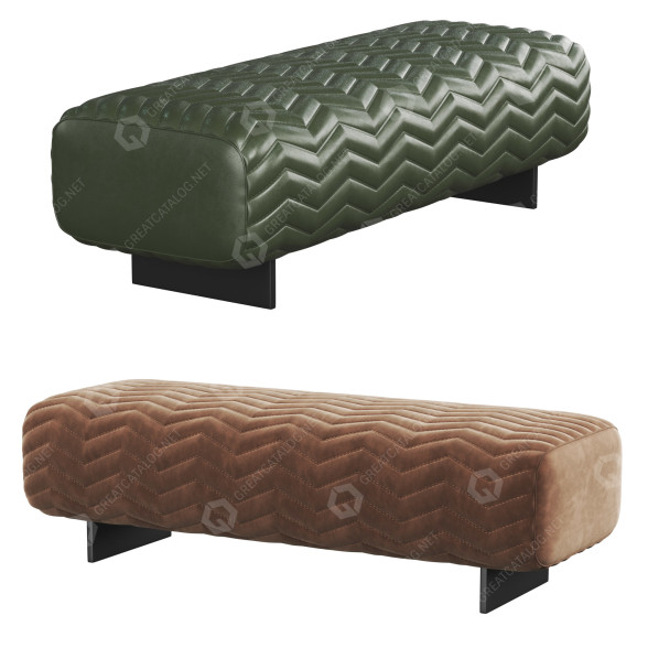 Пуфи Minotti Quincy Chevron 3D модель