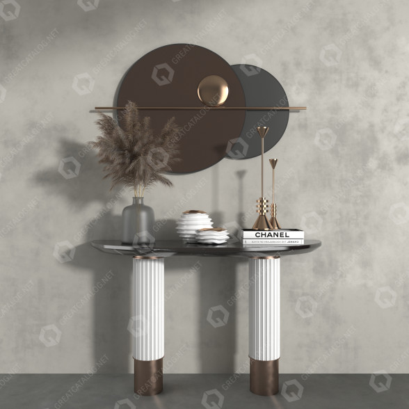 Консоль та декор Set 003 3D модель