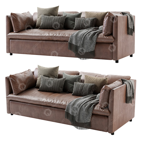 Диван West Elm Shelter Queen Sleeper 3D модель