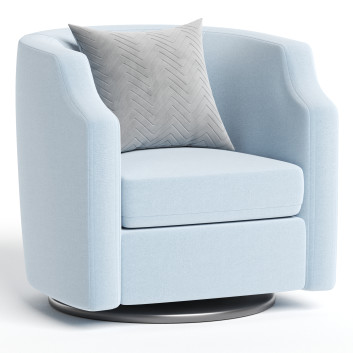 Крісло Debbie Wide Swivel Barrel by Three Posts