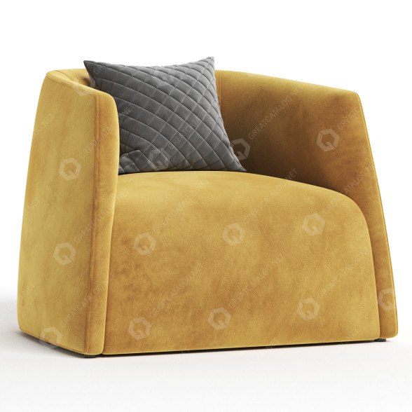 Крісло Joss & Main Floriberto Wide Barrel 3D модель