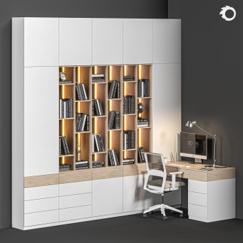 Arbeitsbereich und Dekoration  Work Place 90 3D-Modell