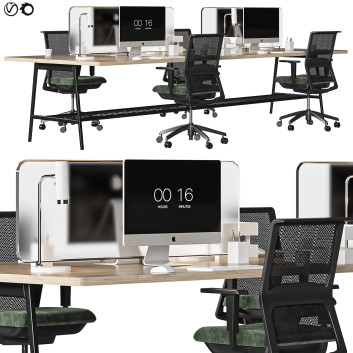 Arbeitsbereich  Office Set 2 3D-Modell