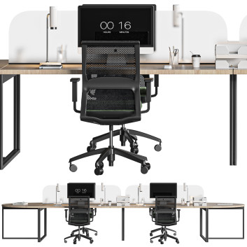 Arbeitsbereich  Oval Office Set 3D-Modell