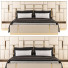 Ліжко та тумбочки Creamy White and Gold Plated Embedded Designed Light Luxury - prodesk