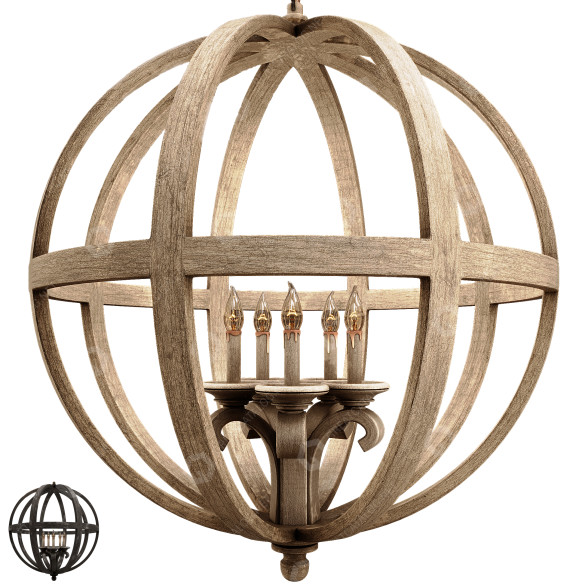 Люстра Classic Wooden Globe 3D модель