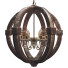 Chandelier Shades of Light Distressed Wood Sphere - mio