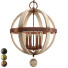 Chandelier Shades of Light Refined Wood Globe - mio