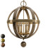Chandelier Shades of Light Refined Wood Globe - mio