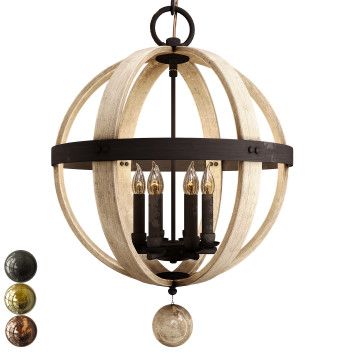 Люстра Shades of Light Refined Wood Globe