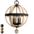 Chandelier Shades of Light Refined Wood Globe - mio