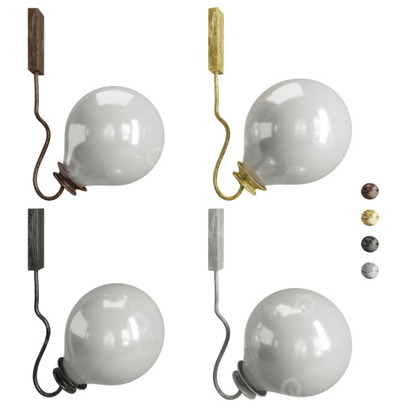 Wall Lamp Studio Giancarlo Valle Squiggle 3D model