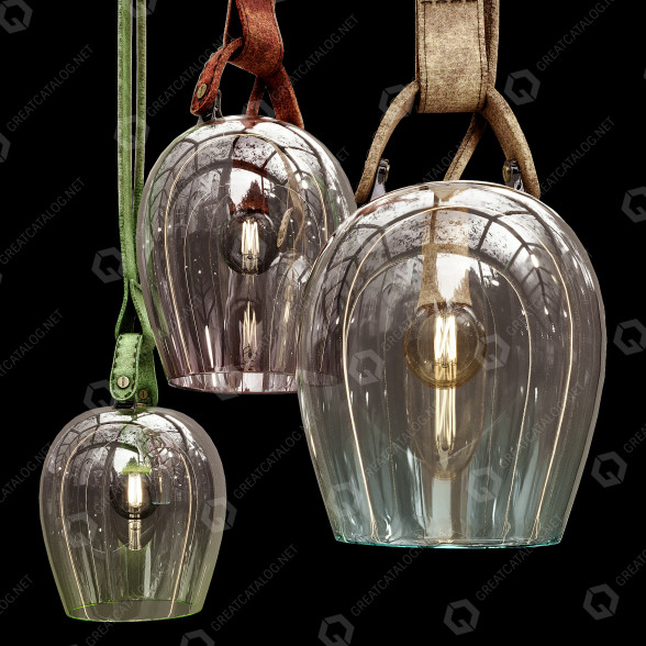 Підвісний світильник Formafantasma Bell Leather 01 3D модель
