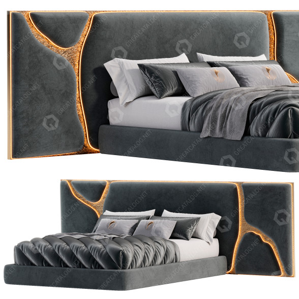 Ліжко Boca do Lobo Lapiaz Black 3D модель