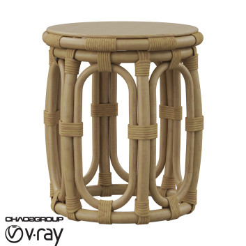 Round Natural Rattan