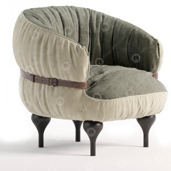 Крісло Moroso Chubby Chic 3D модель