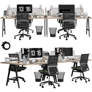 Espacio de trabajo Office Set Modelo 3D