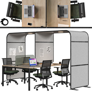 Espacio de trabajo Office Modelo 3D