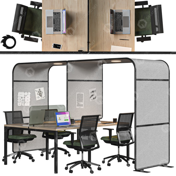 Przestrzeń robocza Office model 3D