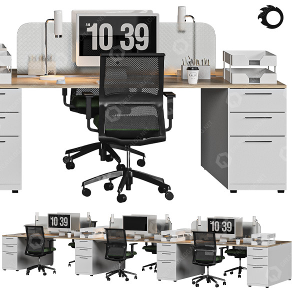 Espacio de trabajo Office Modelo 3D