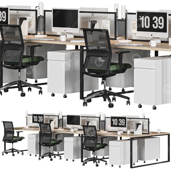 Przestrzeń robocza Office model 3D