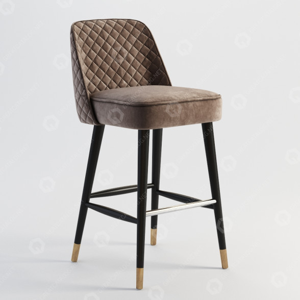 Барний стілець Gramercy Home Dendy 3D модель