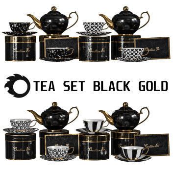 Посуд Tea Set Black Gold