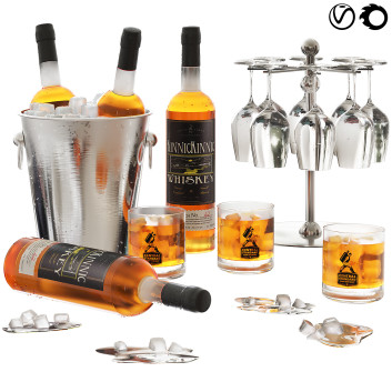 Trinken Sie Viskey Set