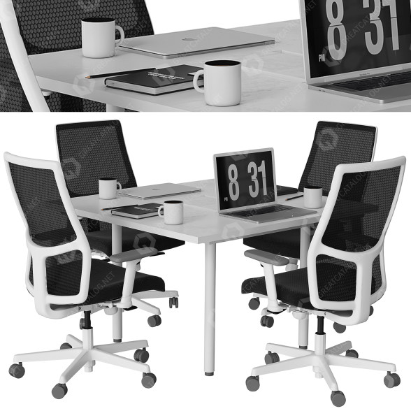 Espacio de trabajo Black Conference Modelo 3D