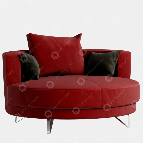 Крісло Reddeboo 3D модель