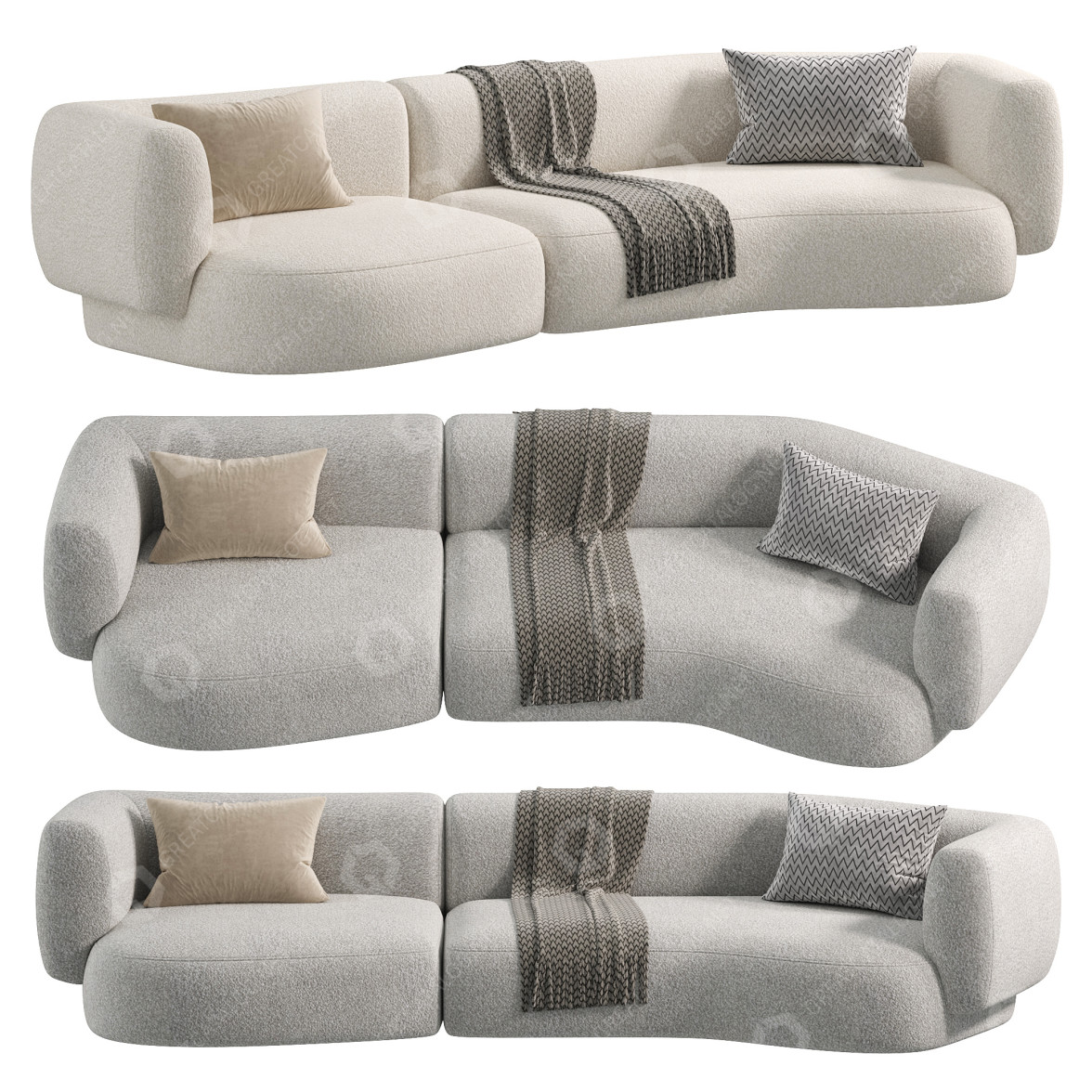 Sofa Collector Hug Modular 3D model GreatCatalog 13652