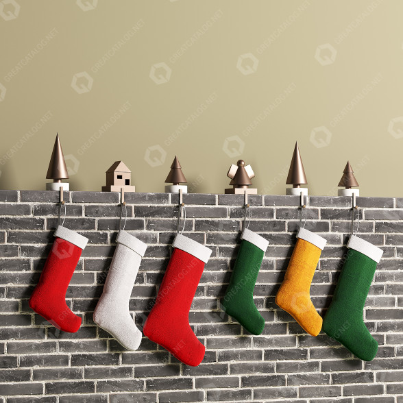 Dekor Customizoble Velvet Stockings 3D-Modell