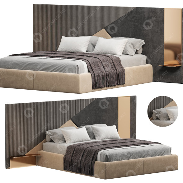 Cama y mesitas de noche Shake Ego Modelo 3D