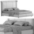 Ліжко Homary Beige Microfiber - Rivera 3D