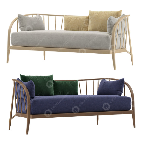 Sofa Pantoufle Ercol Nest Large model 3D