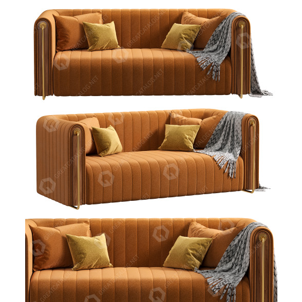 Sofa Mezzo Collection Rivers Fabric 3D-Modell