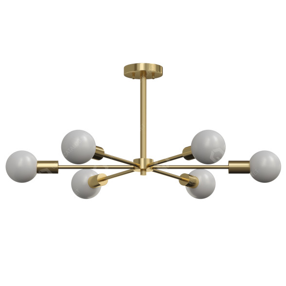Lustre Mid Century Modern Branching 6 Light modèle 3D