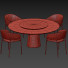 Стіл та стільці Dining Set 01 - Viktorvfx